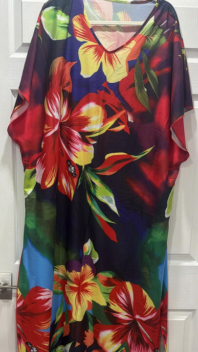 Hibiscus Nightfall Kaftan — $25