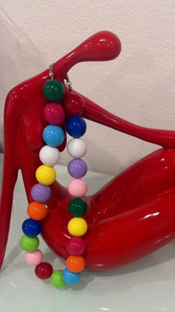 Carnival Bead Necklace — $15