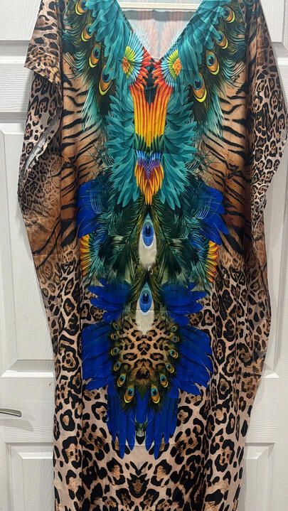 Jungle Feather Kaftan — $25
