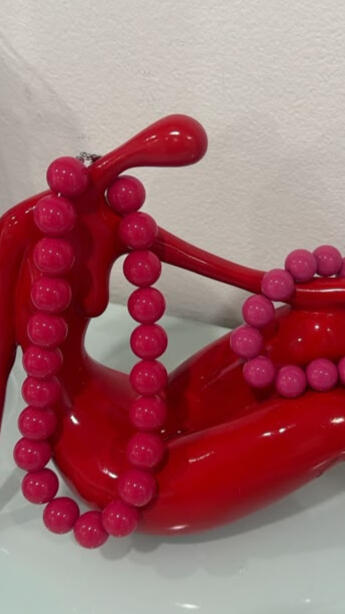 Magenta Bead Set — $15
